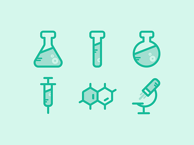 Science icons chemistry flat icon icon pack icons lab laboratory medical science vector