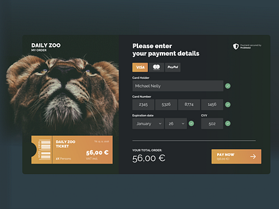 Credit Card Check Out Zoo Site