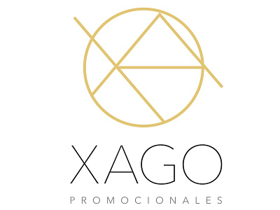 Xago anagram branding clean design gold lines linestyle logo luxury mexico simple