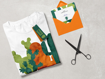 Nopal Textil Branding branding cactus giftcard green logo mexico orange shirt