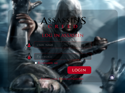 Assassin's Creed Login adobe illustrator photoshop cs6 sublime3