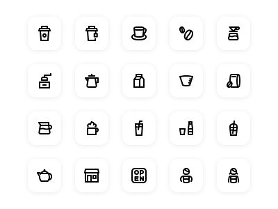 23 iconography inspiration appdesign appicon cafe coffee coffeeshop essential homescreen icon icondesign iconography inspiration shop tea uidesign ux
