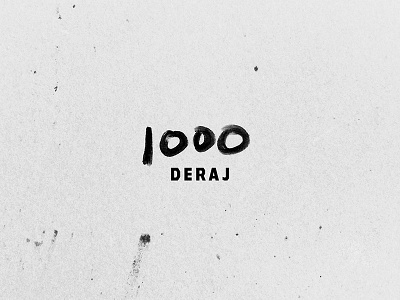 Deraj "1000 " 1000 deraj hand drawn typography