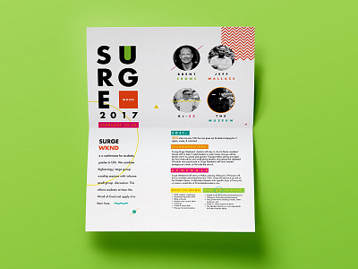 Surge Mailer Concept 2017 colors conference surge typography