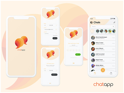 Chatapp mobile app UI for iOs chatapp ui ios app design mobile app design