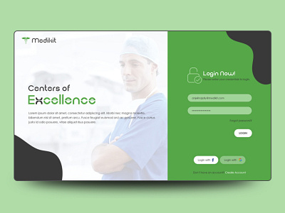 medikit hospital login ui hospital login page medical medikit uidesign