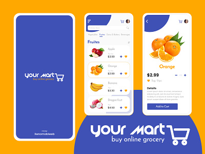 Your Mart Online Grocery Shopping App android app design grocery shopping app mobile app online grocery shopping app uidesign your mart online store your mart online store