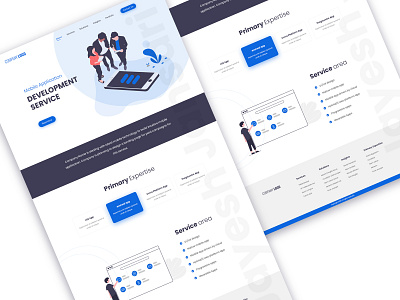 Mobile Application Development Service Landing Page UI