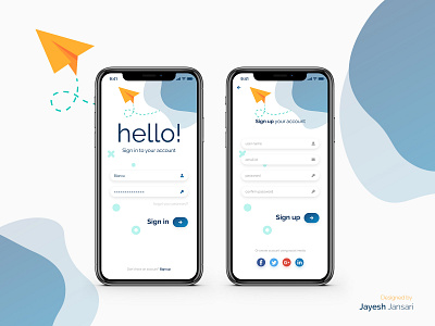 Mobile Login Mockup ios mobile app iphone x login page