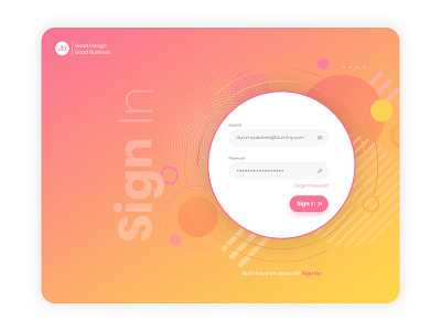signin ui concept circle login page sign in uidesign