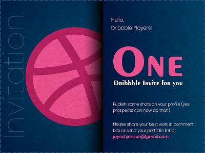 One Invitation for Dribbble Players!