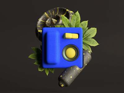 Hello Behance 3d art 3d illustration abstract art behance blue c4d cinema4d design geometry grey hello octane render shapes social media textures yellow