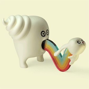 Barbatonics: meet Zé Cuíris barbatonics bunny character design rainbow toy art whipped cream