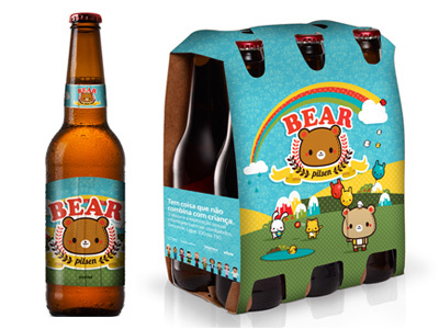 Bear Pilsen beer cute packaging