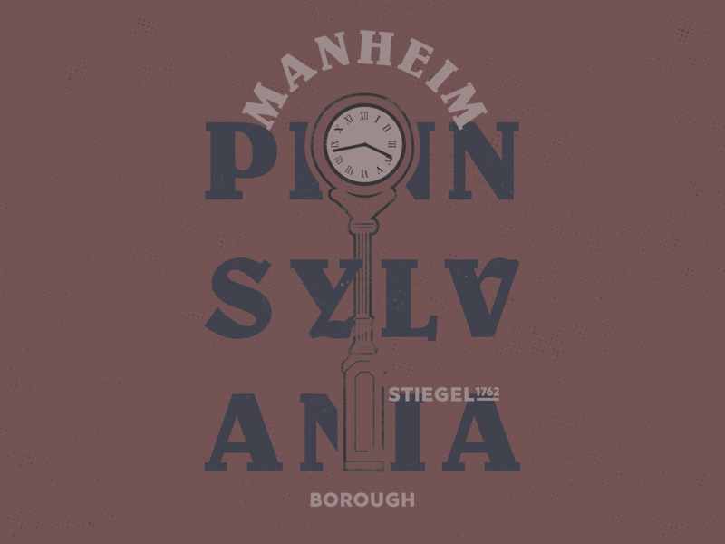 Manheim Pa Borough Mark badge design timeless history layout type design small town local branding graphic design typography