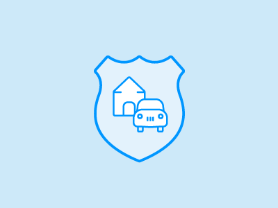 Car and House Insurance - Icon w.i.p. car icon house icon icon design insurance