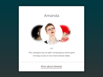 Amanda HR carousel testimony user window w.i.p.