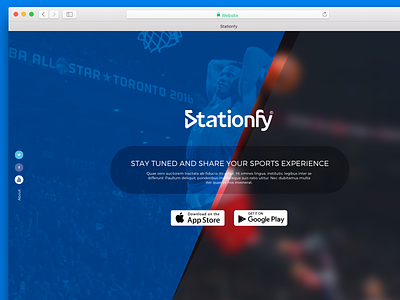 Stationfy app basket download landing page sports