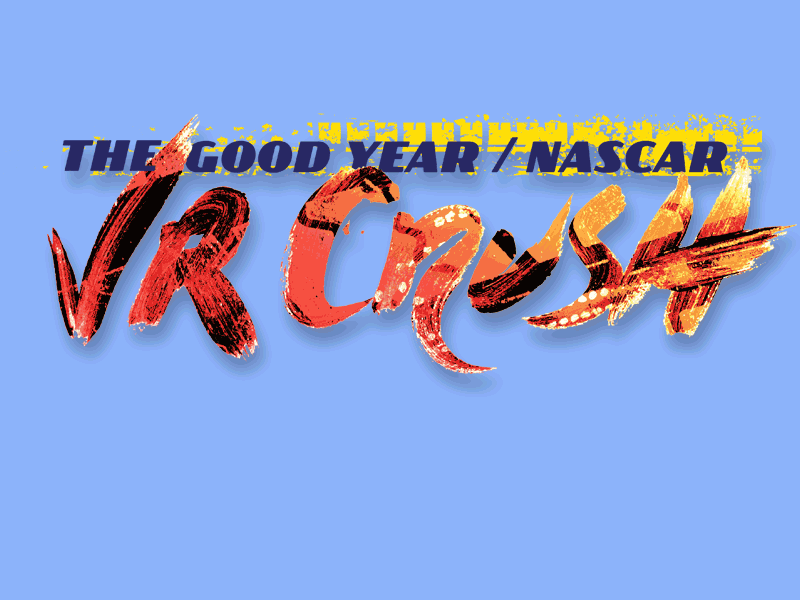 Goodyear VR Crush custom font font design logo logo design paint painted font promotion promotional logo