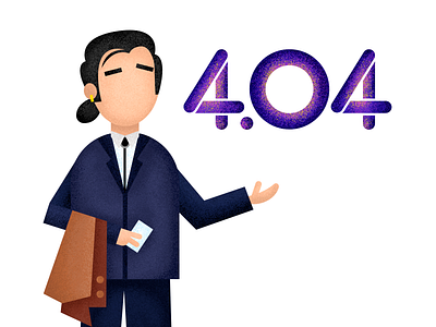 Happy 4.04 Day! 404 illustration webmaster