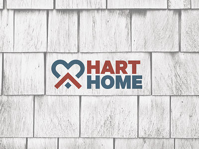 Hart Home Logo brand brand identity branding construction hart home heart home house identity design logo property management roof