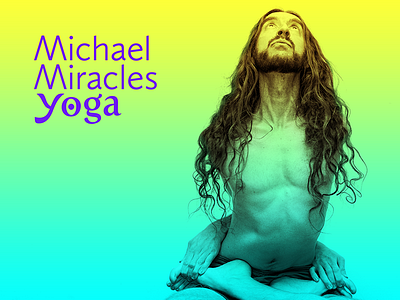 Michael Miracles Logo in Style Fframe brand brand identity branding gradient identity design logo logomark photography style frame yoga yogi