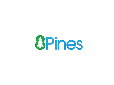 8 Pines Logo 8 pines blue brand brand identity branding design green identity design logo logomark logotype nature pine tree pines tree typography