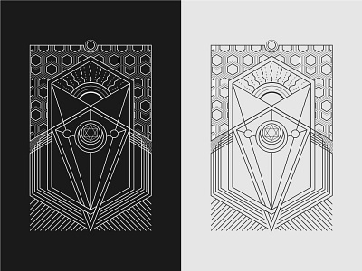 Geometric Art 3 abstract ancient black white geometric art icon illustration line art magic mystic sacred geometry spirituality symbol