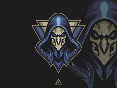 Elder V blue esport esport logo game game logo mask skull sport triangle yellow