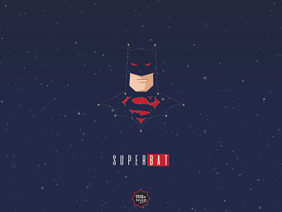 Super-bat batman experiment icon identity logo mark stars superman symbol