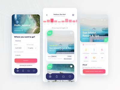 Travel app concept