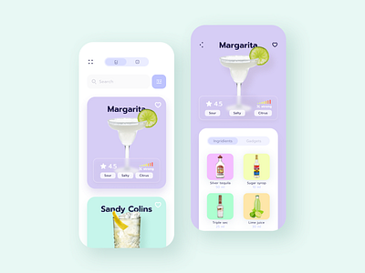 Cocktail Recipes App Concept