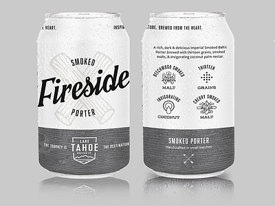 Lake Tahoe Brewing Co. - Fireside beer can craft beer label naming packaging reno tahoe