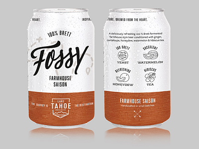 Lake Tahoe Brewing Co. - Fossy beer can craft beer label naming packaging reno tahoe