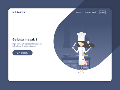 Masakuy Landing Page flatui gradient illustration landing page uiux web design