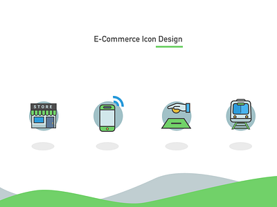 E-Commerce Icon Design e commerce flatui icon lineart redesign tokopedia ui uiux
