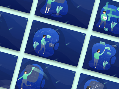 Wordverine - Wordgame illustration animation blue branding charachter dailyui design dribbble flatui fun gradient green icon illustration iphonex landing page play ui ux vector