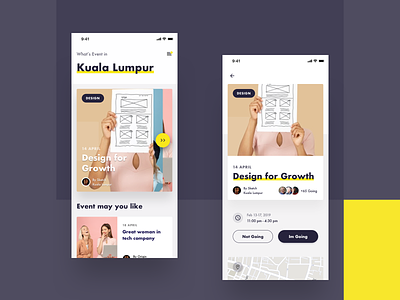 Event App Exploration app booking clean dailyui date discovery dribbble e commerce event app feed flatui icon iphonex mobile app schedule typography ui uiux ux web
