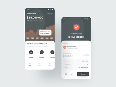 Mobile Banking App Exploration android app banking clean dailyui design dribbble finance flat flatui gradient icon iphonex layout mobile app payment typography ui uiux ux
