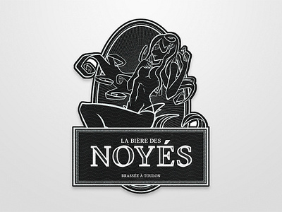 La Bière des Noyés beer design illustration mermaid packaging vector