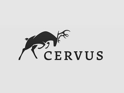 Cervus branding cerf deer design hart icon illustration logo stag vector