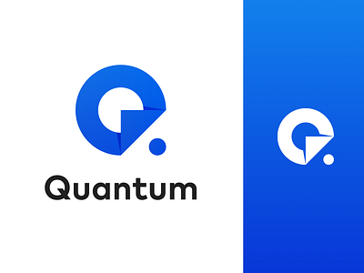 Quantum branding design icon logo q logo vector