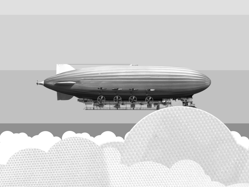 Zeppelin after effects collage gif greyscale loop stop motion zeppelin
