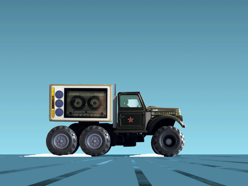 Music Truck after effects animation gif loop stop motion truck
