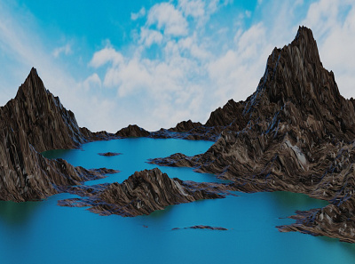 Landscape Design 3d art 3d modeling animation blender blender3d environment design mountain