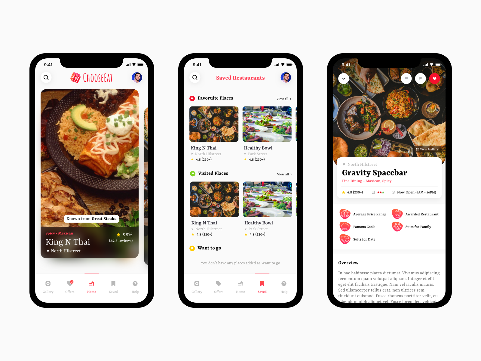 Choose Eat - Restaurant Finder by Shajee Amaan on Dribbble