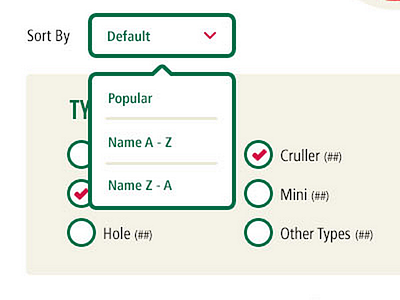 Checklist, Dropdown button checkbox dropdown jessica pine radio select sort ui web