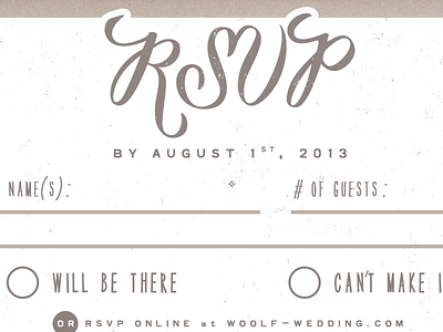 Michelle and Matts Wedding: RSVP