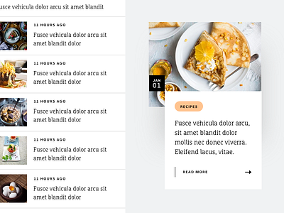 Blog Post Play blog card date mobile post recipe shadow tag ui