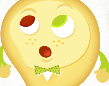 Cinnamon Apple Filled character dots doughnut freckles illustration retro